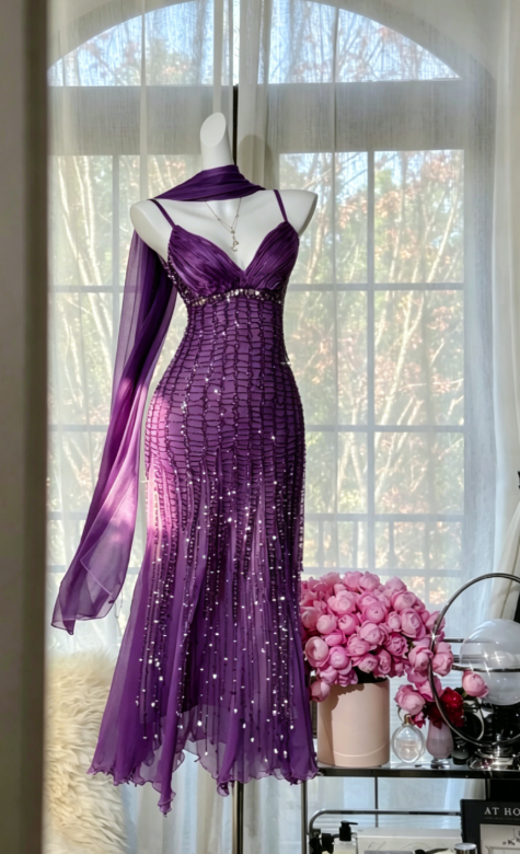 Vintage Peach Birthday Dresses Sapghetti Straps Sheath Short Prom Dresses Beaded Chifffon Backless Evening Dresses ED06074