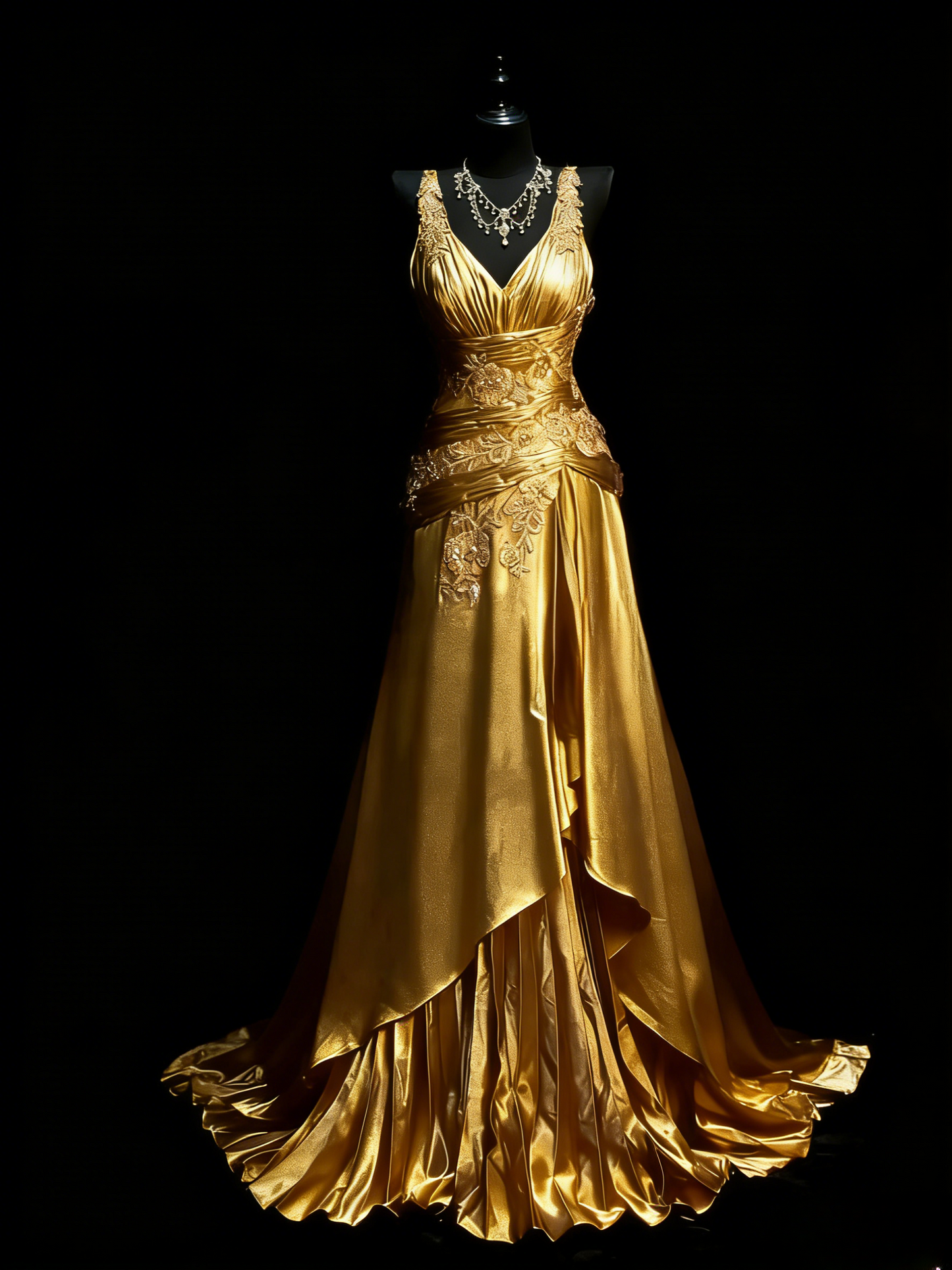 Elegant Grape Long Prom Dresses Satin V-neck A-line Evening Dresses Appliques Sleeveless Formal Dresses ED06169