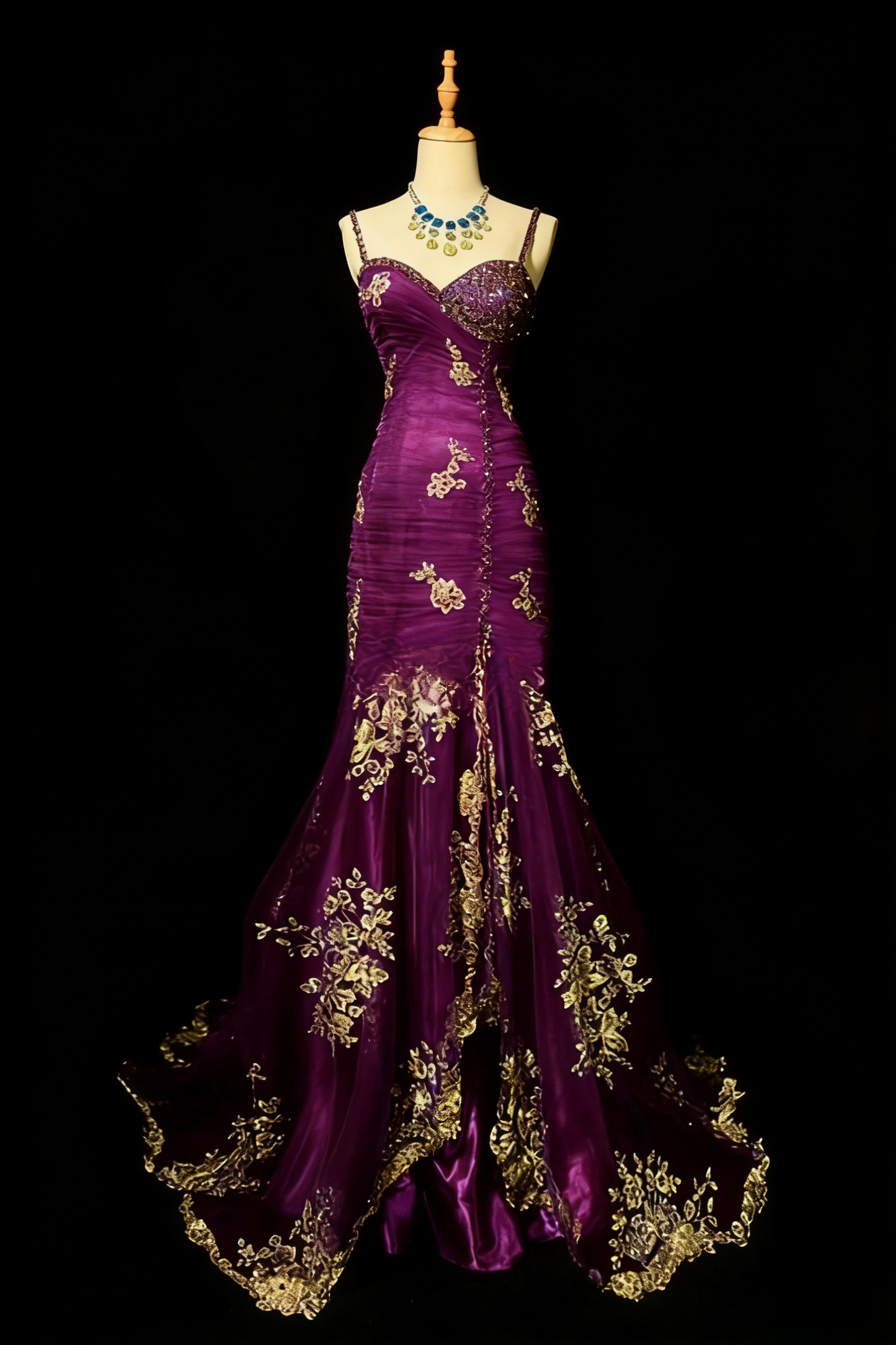 Chic Blue Long Prom Dresses Beaded Tulle Sheath Evening Dresses Sleeveless Birthday Dress ED06181