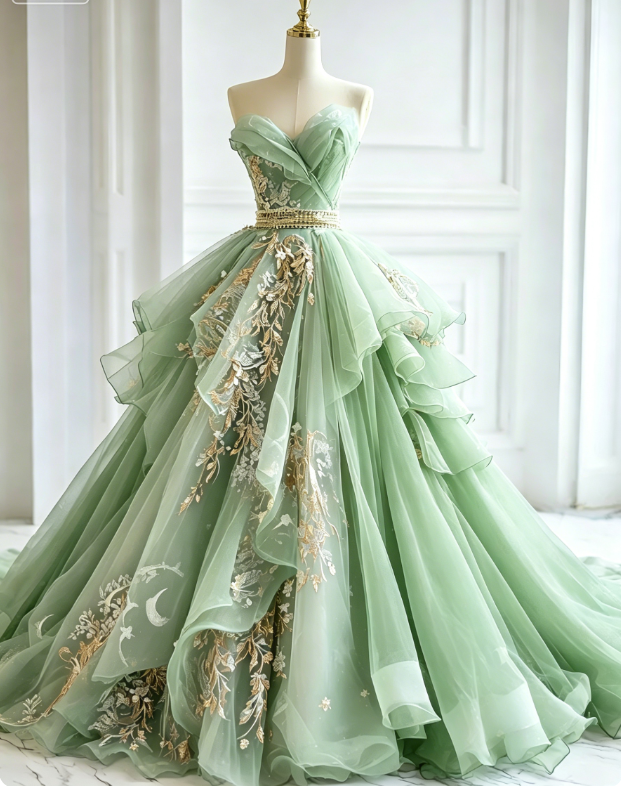 Chic Gray Blue Long Prom Dresses Tulle Applique Sweetheart A-Line Evening Dresses Sleeveless Birthday Dresses ED06211