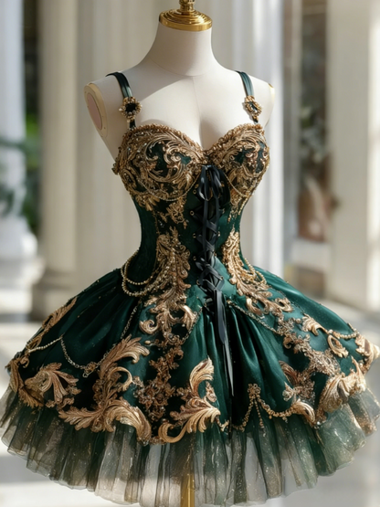 Wunderschönes dunkelolivgrünes herzförmiger Ausschnitt A-Linie Satin Tüll Kurzes Ballkleid Homecoming-Kleid ED02575