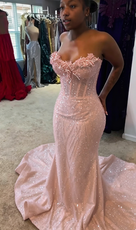 Elegant Burgundy Long Prom Dresses Sequins Satin Party Dresses Sweetheart Mermaid Birthday Dresses Sleeveless Evening Dresses ED06232