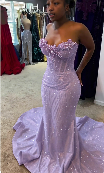 Elegant Burgundy Long Prom Dresses Sequins Satin Party Dresses Sweetheart Mermaid Birthday Dresses Sleeveless Evening Dresses ED06232
