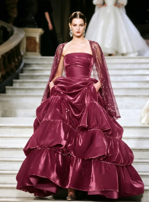 Elegant A-Line Dark Green Long Prom Dress Velvet  Strapless Evening Dress Sleeveless Birthday Dress ED06343