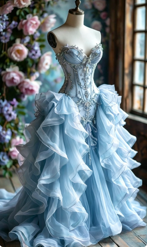 Gorgeous A-Line Purpie Long Prom Dress Beaded Tulle Sweetheart Evening Dress Sleeveless Sweet 16 Dress ED06428