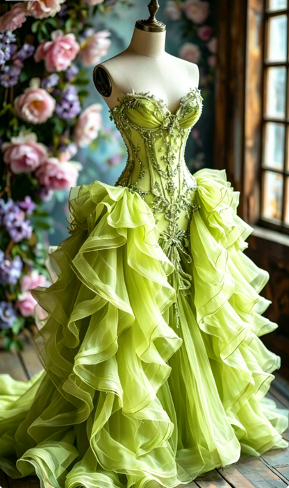 Gorgeous A-Line Purpie Long Prom Dress Beaded Tulle Sweetheart Evening Dress Sleeveless Sweet 16 Dress ED06428