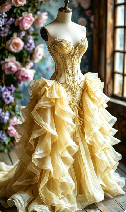 Gorgeous A-Line Purpie Long Prom Dress Beaded Tulle Sweetheart Evening Dress Sleeveless Sweet 16 Dress ED06428