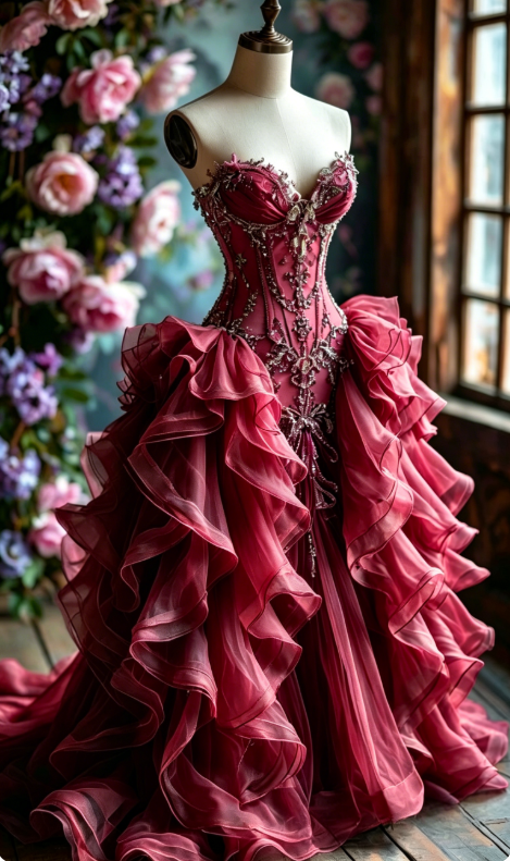 Gorgeous A-Line Purpie Long Prom Dress Beaded Tulle Sweetheart Evening Dress Sleeveless Sweet 16 Dress ED06428