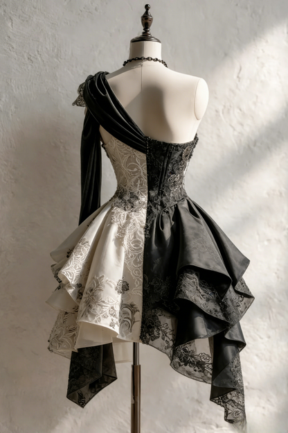 Chic Black Prom Dress  A-Line Party Dress Lace Sleeveless Birthday Dress ED06756