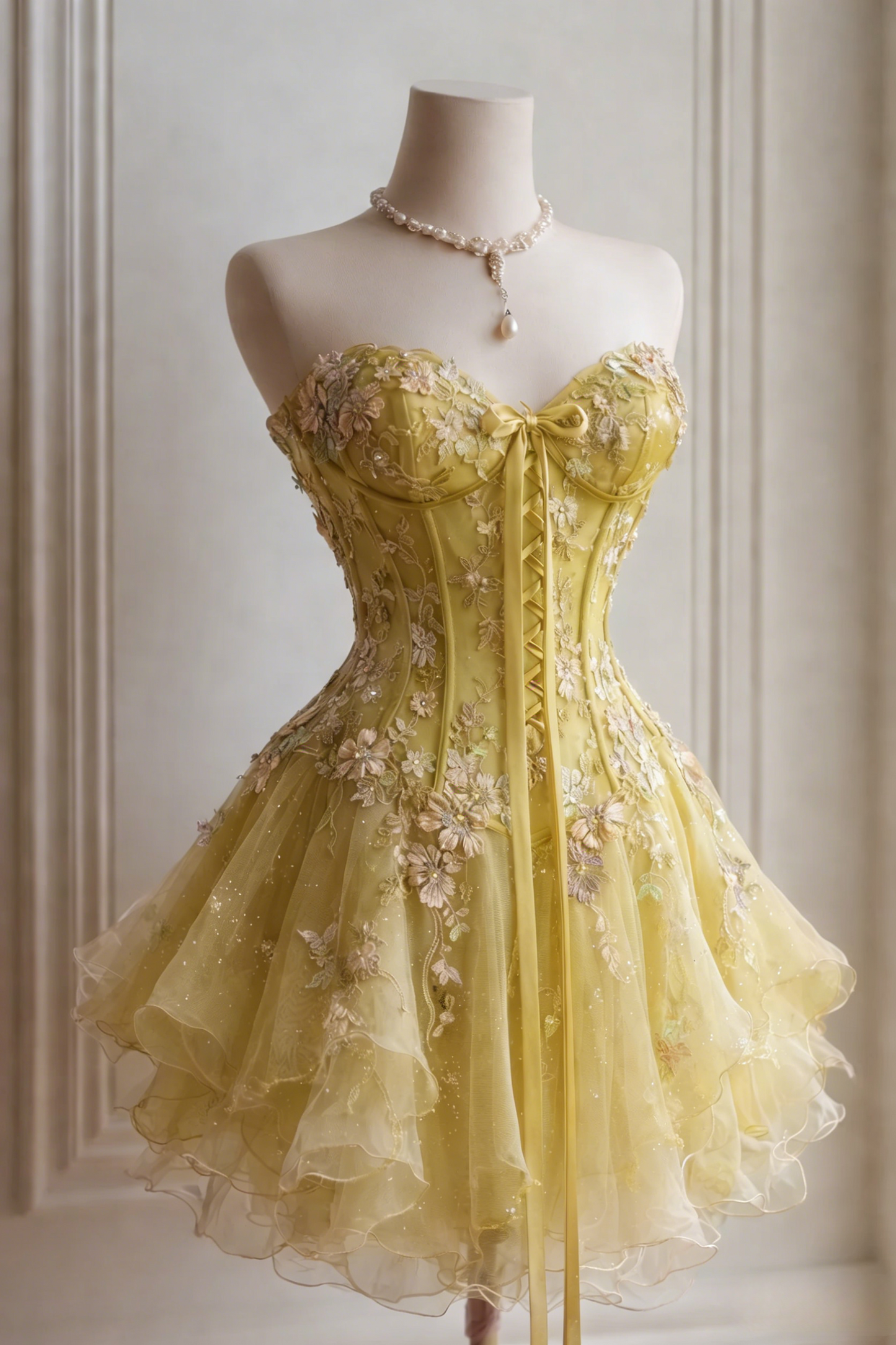 Robe de bal courte rose mignonne avec encolure cœur et applications, robe de soirée en tulle coupe A, robe d'anniversaire ED07148