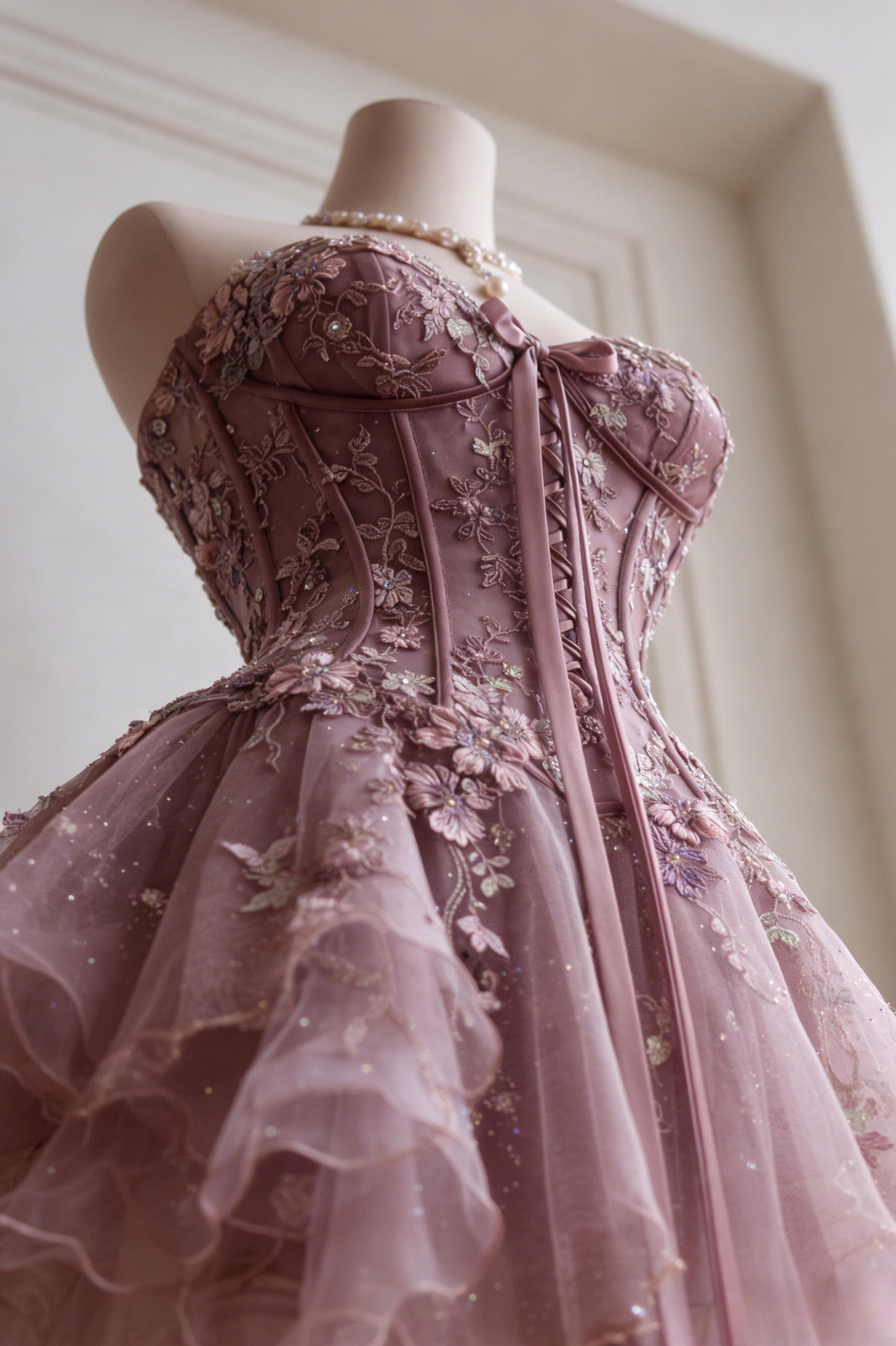 Robe de bal courte rose mignonne avec encolure cœur et applications, robe de soirée en tulle coupe A, robe d'anniversaire ED07148