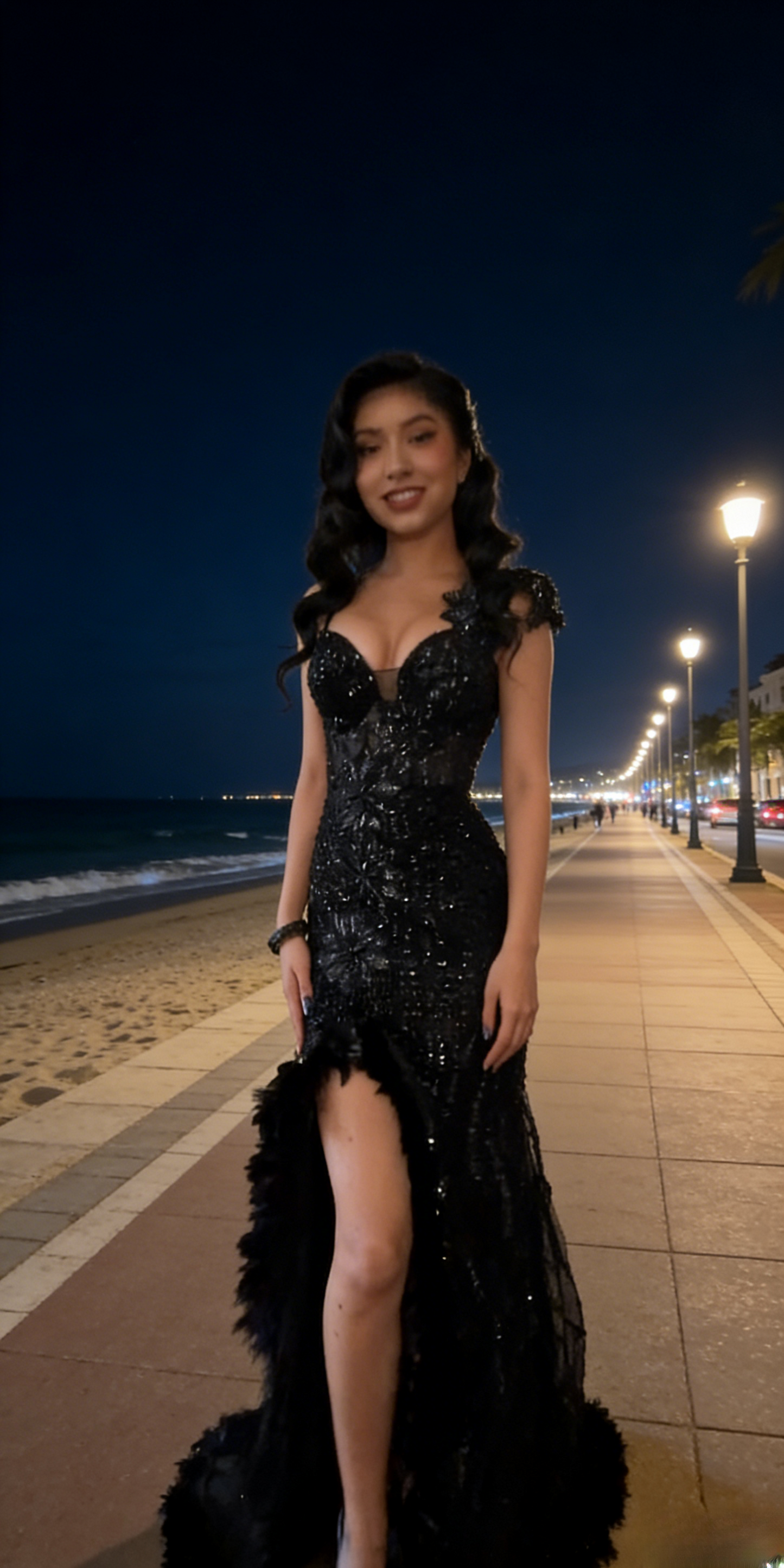 Fashion Black Prom Dress Tulle Beaded Sweeheart Evening Dress Sheath Party Dress ED07185