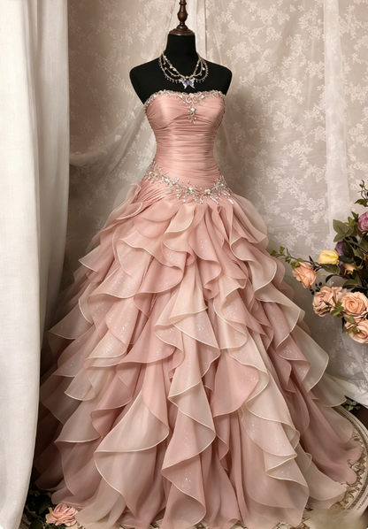 Robe de bal verte chic en tulle, robe d'anniversaire bustier, robe de soirée longue trapèze ED07215