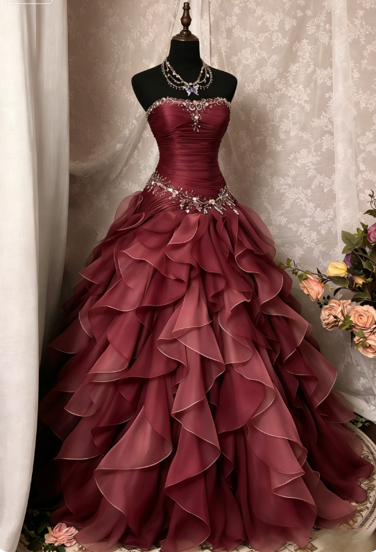 Robe de bal verte chic en tulle, robe d'anniversaire bustier, robe de soirée longue trapèze ED07215