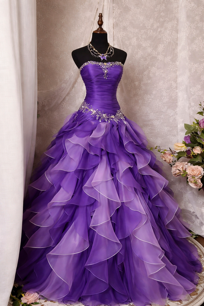 Robe de bal verte chic en tulle, robe d'anniversaire bustier, robe de soirée longue trapèze ED07215