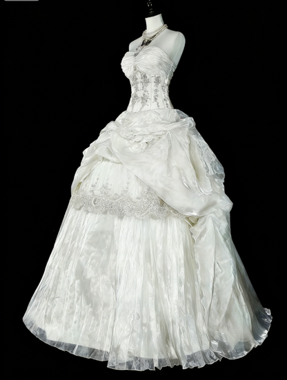 Gorgeous Burgundy Prom Dresses Tulle Applique A-Line Long Evening Dress Strapless Birthday Dress ED07221