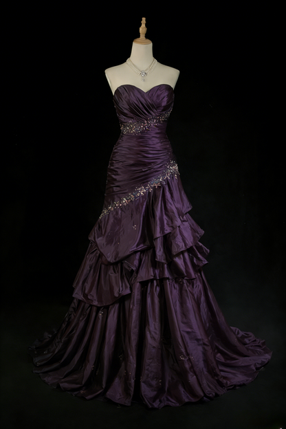 Chic Teal Prom Dress Satin Sweetheart A-Line Long Evening Dress ED07251