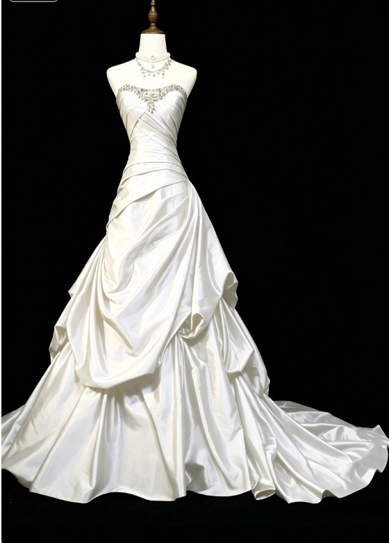 Robe de bal élégante en satin couleur raisin, bustier, coupe trapèze, longue robe de soirée ED07458