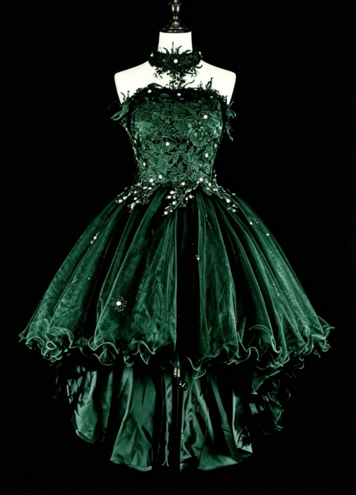 Chic Strapless Birthday Dress  A-Line Applique Tulle Homecoming Dress Black Party Dress ED08022