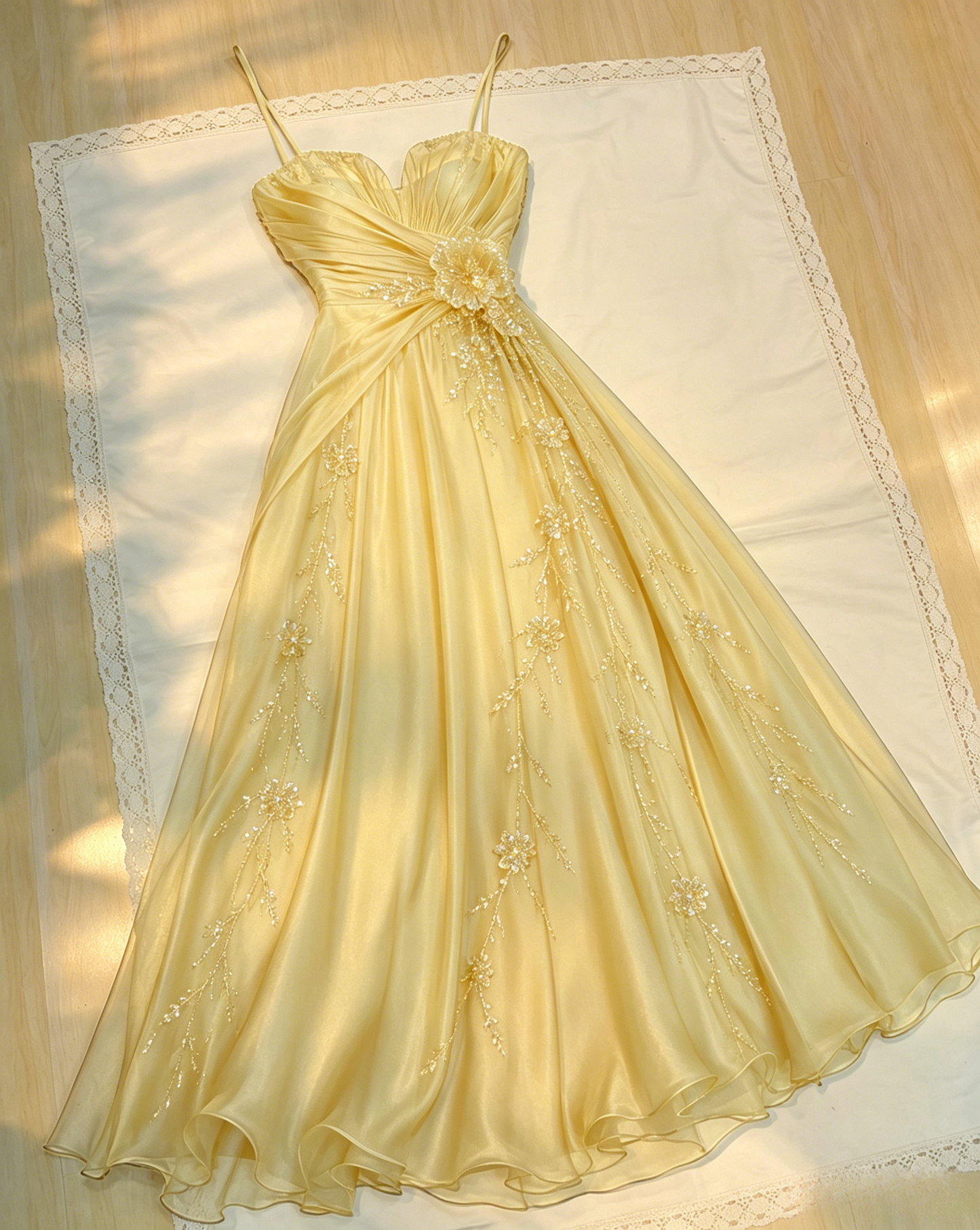 Jolie robe de soirée bleu marine, bretelles spaghetti, coupe évasée, en mousseline perlée, robe de bal longue ED08172