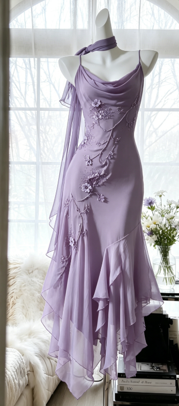 Fairy Navy Blue Prom Dress Spaghetti Straps Sheath Chiffon Beaded Evening Dress ED08208