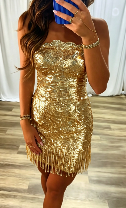 Cute Blue Short Homecoming Dress Sheath Sequins Semi-Formal Dress ED10189