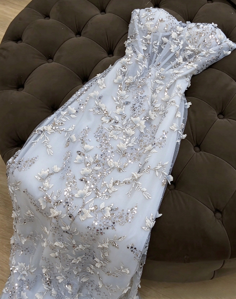 Blue Prom Dress Sheath Tulle Long Evening Dress ED11132