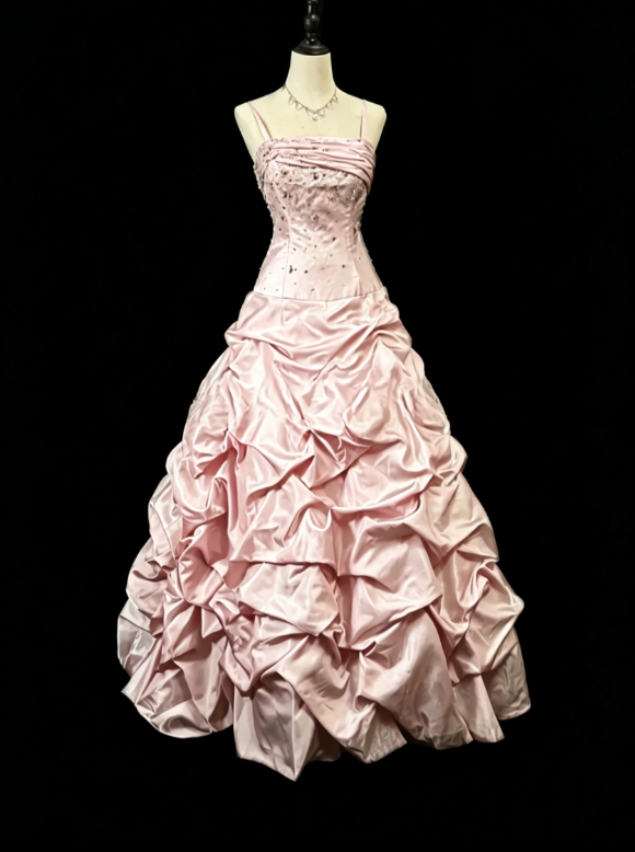 Gorgeous Spaghetti Strap Ball Gown Sleeveless Long Prom Dresses Taffeta Mint Green Quinceanera Dresses Sweet 16 Dress EP05146