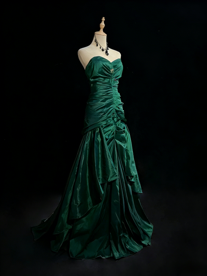 Elegant Burgundy Birthday Dresses, Sweetheart Sheath Long Prom Dresses, Satin Sleevless Evening Dresses EP06499