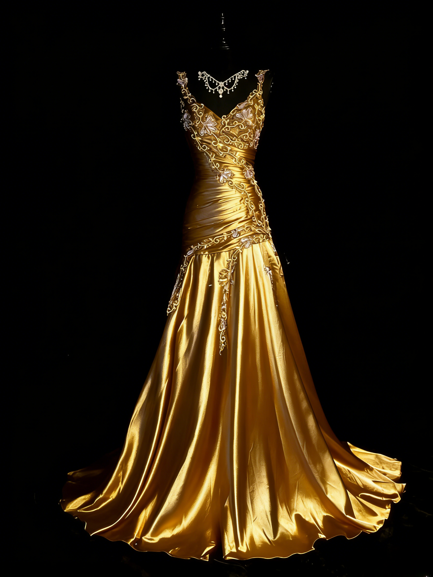 Chic Burgundy Formal Dresses, V-neck A-Line Long Prom Dresses, Embroidery Satin Sleeveless Evening Dresses EP06516