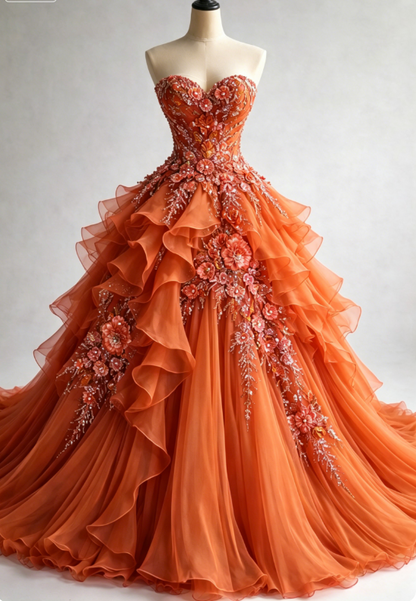 Robe de bal rose fuchsia chic, ornée d'appliques en tulle, décolleté cœur, coupe trapèze, robe de quinceañera, robe de sweet 16 EP07260