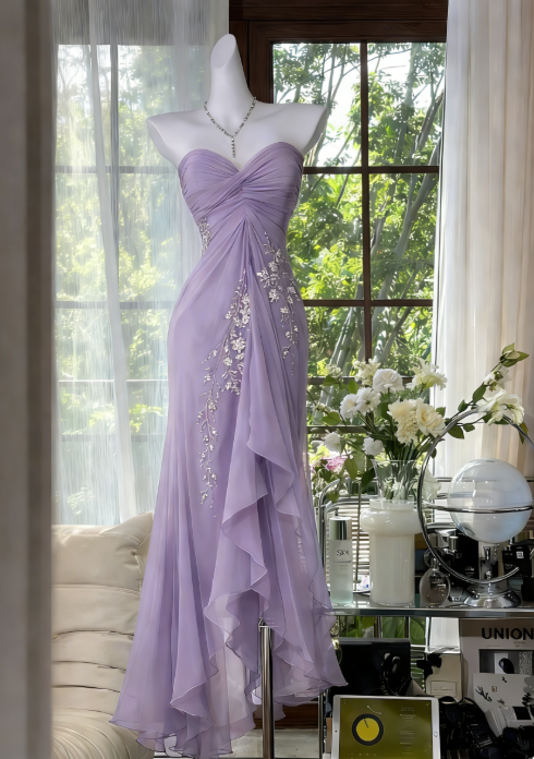 Elegant Green Prom Dress Sweetheart Sheath Chiffon Beaded Evening Dress EP07340