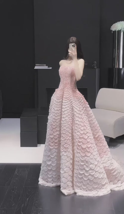 Gorgeous Pink Prom Dress Sweet 16 Dress A-Line Tulle Long Evening Dress ED11996