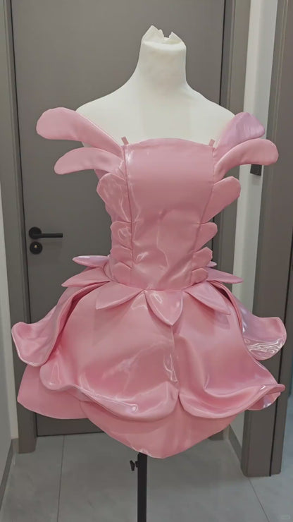 Cute Pink Strapless Short Ball Gown 1 6th Birthday Dress Middle School Hoco Dresses ED03652