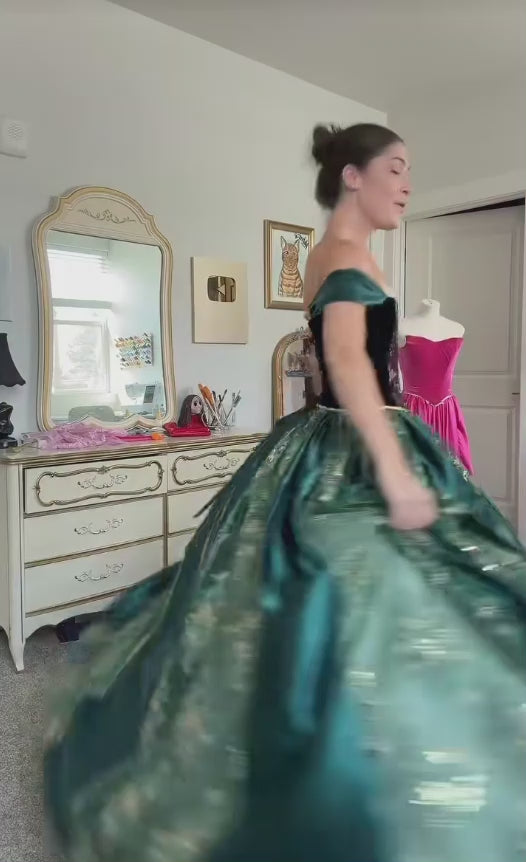 Wunderschönes dunkelblaugrünes A-Linien-Abendkleid aus Chiffon mit Perlenstickerei ED11653