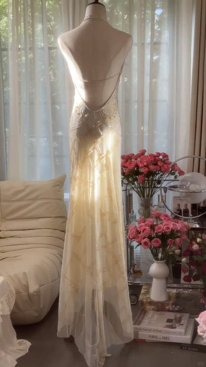 Superbe robe de soirée longue en satin fuchsia, style sirène, sans bretelles, ED02613